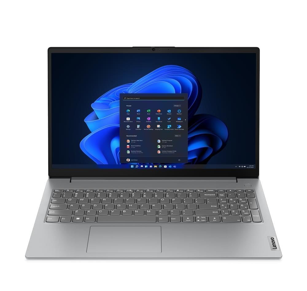 Lenovo V15 G4 AMD Athlon Silver 7120U Laptop 8GB LPDDR5 Ram, 512 GB SSD PCIe, Windows 11/MS Office,15.6″ FHD Screen, AMD Radeon 610M, Silver, 1 Year Brand Warranty