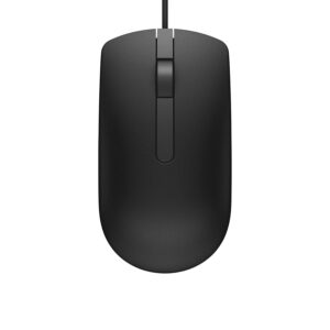 Dell MS116 Wired Optical Mouse, 1000DPI, LED Tracking, Scrolling Wheel, Plug and Play