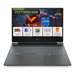 HP Smartchoice Victus, 13th Gen Intel Core i7-13620H, 8GB RTX 5050, 24GB DDR5(Upgradeable) 1TB SSD, 144Hz, FHD, 15.6”/39.6cm, Win11, M365* Office24, Mica Silver, 2.29kg, fa2309TX, RGB Gaming Laptop
