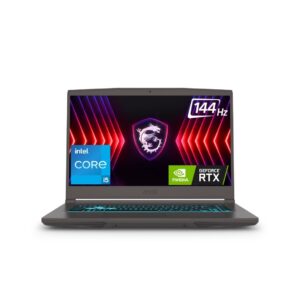 MSI Thin 15, Intel 13th Gen. i5-13420H, 40CM FHD 144Hz Gaming Laptop (16GB/512GB NVMe SSD/Windows 11 Home/NVIDIA GeForce RTX 3050, GDDR6 4GB/Cosmos Gray/1.86Kg) B13UC-125IN