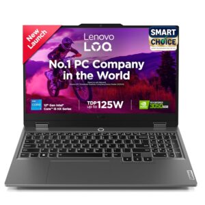Lenovo LOQ 2024 12Th Gen Intel Core I5-12450HX | NVIDIA RTX 3050 6GB (16GB RAM/512GB SSD/15.6″ (39.6Cm)/Windows 11/Office Home 2024/100% Srgb/3 Mon. Game Pass/Grey/2.4Kg), 83GS00LNIN Gaming Laptop