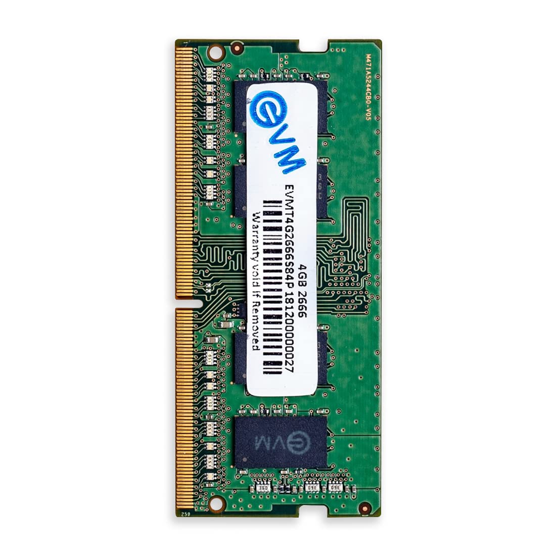 EVM 4GB DDR4 Laptop RAM 2666MHz – Update Your Laptop’s Performance – CL15 Latency – Compatible with Intel, AMD, and Mac Systems – 10 Years Warranty (EVMT4G2666S84P)