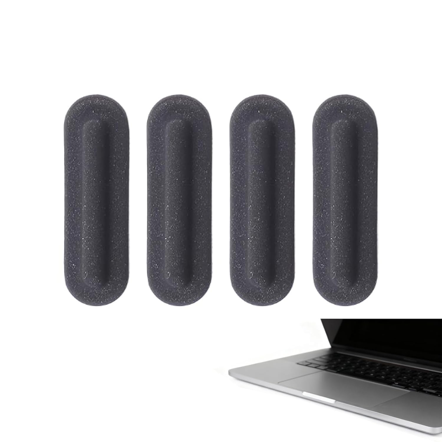 Laptop Rubber Feet Replacement, Laptop Base Rubber Feet,4 Pcs Rubber Pads with Non-Slip Design, Laptop Bottom Rubbers Grip for Improved Stability and Airflow, Durable Rubbers Grip Strips