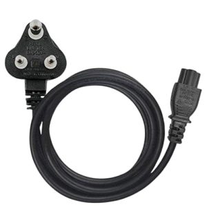 Swiztek Laptop Power Cord 1.5 Meter | 3-Pin Charger Cable for Dell, HP, Lenovo, Acer, Asus, Sony, Toshiba | Replacement Power Cable with Indian Plug