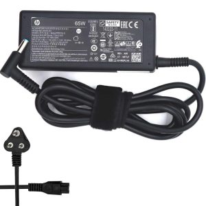 Hp Original Blue Pin Laptop Charger 19.5V 3.33A 65W Adapter (with 3 Pin Power Cable)