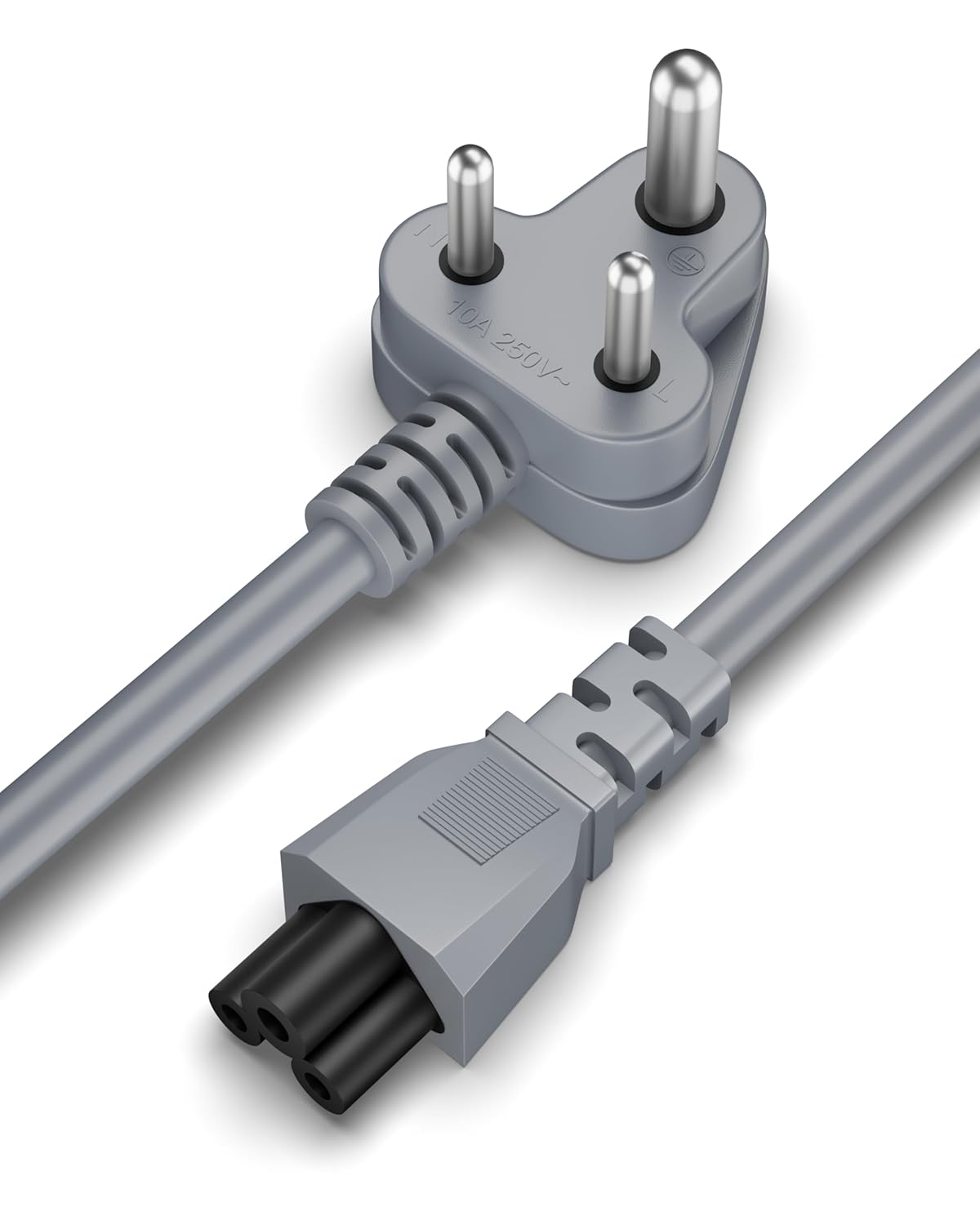 FEDUS 1.8 Meter Long TPR (Thermoplastic Rubber) Laptop Power Cord, 2500 Watt 3 Pin IEC C5 Charger Adapter Cable Wire AC Lead for Asus/Dell/HP/Lenovo/ASUS/Acer/Samsung/Compaq & All Gaming laptops