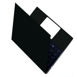 Full Laptop Skin Stickers HD Quality Sticker for Laptops Upto 15.6″ (Dustproof|Waterproof|Scratchproof|Reusable) – BE Black FL1 (2072)