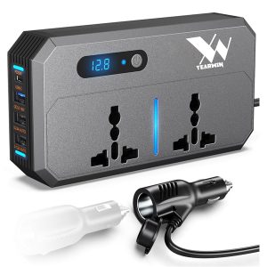 2 Year Warranty 200W Car Power Inverter with 220V Output AC Stocket, 30W PD & 3 USB Charging Port Dc to Ac Converter 12V to 220V Inverter for Laptop, Mobile Camera etc.