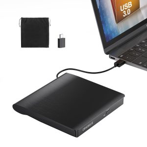 External CD/DVD Drive for Laptop, USB 3.0 CD Burner +/-RW CD ROM External DVD Drive Portable DVD Player for Laptop Desktop PC Apple Mac Windows 11/10/8/7/XP Linux OS