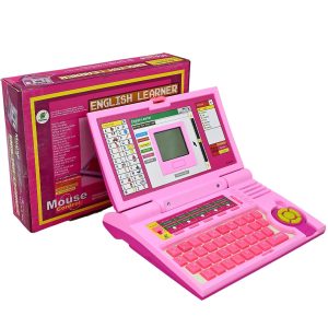Cable World Educational Laptop Computer Toy for Kids Above 3 Years – 20 Fun Activity Learning Machine, Now Learn Letter, Words, Games, Mathematics, Music, Logic, Memory Tool,Pink