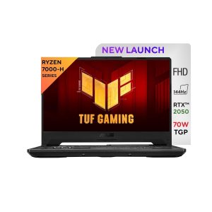 ASUS TUF Gaming A15, AMD Ryzen 7 7435HS Gaming Laptop(NVIDIA RTX 2050-4GB/60W TGP/16GB RAM/512GB SSD/FHD/15.6″/144Hz/RGB KB/48WHr/Windows 11//Graphite Black/2.30 Kg) FA506NFR-HN045W