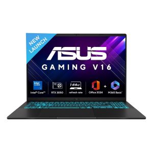ASUS Gaming V16 (2025), Intel Core 5 210H, RTX 3050-6GB, 16GB RAM, 512GB SSD, FHD+, 16″, 40 cm, Windows 11 Home, M365 Basic(1yr)* Office24, Matte Black, 1.95 Kg, V3607VJ-RP134WS, Gaming Laptop