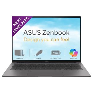 ASUS Zenbook S14 (2026),Intel Core Ultra 9 386H,Intel iGPU,32GB RAM,1TB SSD,3K OLED,Touchscreen,14″(35.5 cm),Windows 11,M365 Basic(1Y),Office 2024,Antrim Gray,1.2 Kg,UX5406AA-SU188WS,Copilot+ PC