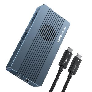 ACASIS 40Gbps M.2 NVMe SSD Enclosure with Built-in Cooling Fan, Tool Free Installation, TBU 405 Pro for M1 M2 Pro/Max, Compatible with USB4/3.2/3.1/3.0/2.0 (Dark Gray)