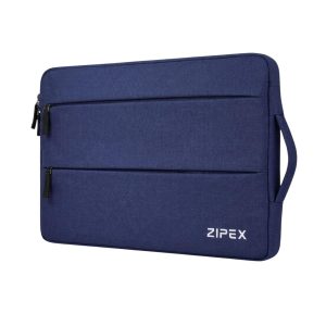 360 Protective 14 Inch Laptop Sleeve Case for All 13-14 Inch Laptops with 2 Front Pockets & Carry Handle | Compatible with 13-14 Inch HP, DELL, Asus, MacBook Devices | Water-Resistant | Blue