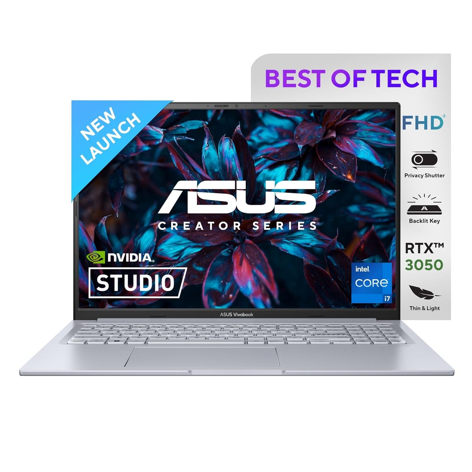 ASUS Vivobook 16X 12th Gen,Intel Core i7-12700H Fingerprint Creator/Gaming Laptop(NVIDIA RTX 3050-4GB/16GB RAM/512GB SSD/FHD+/16.0″/144Hz/Windows 11/Office 2021/Cool Silver/1.67 kg) K3605ZC-RP628WS