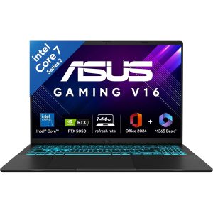 ASUS Gaming V16 (2025), 14th Gen,Intel Core 7 240H Gaming Laptop(RTX 5050-8GB/16GB RAM/512GB SSD/FHD+/16″/144Hz/Backlit Keyboard/Windows 11/M365*/Office Home 2024/Matte Black/1.95 Kg) V3607VH-RP038WS