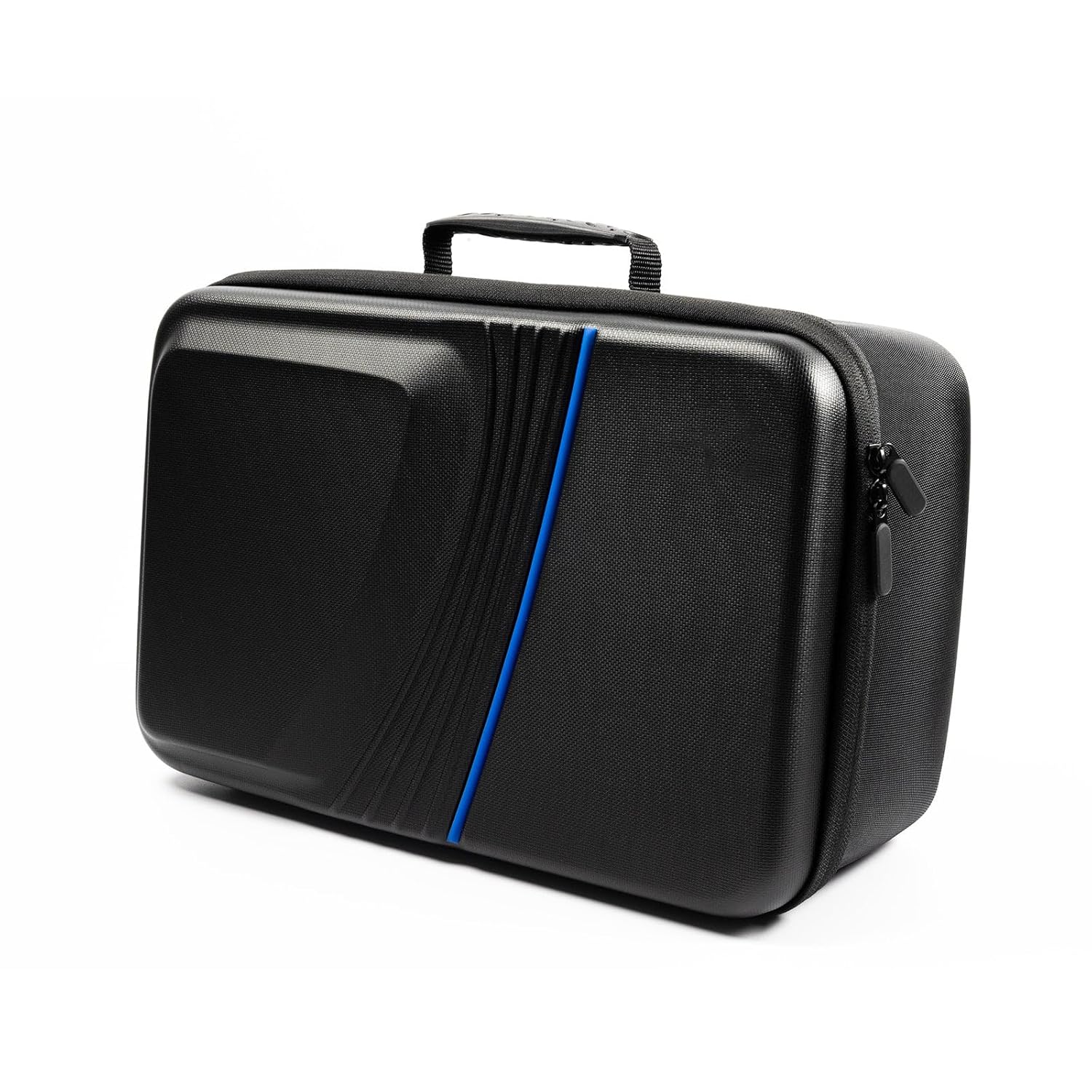 PSS Protective Travel Storage Bag Compatible with PS5 Slim Case, Hard Shell Carrying Case for PS5 Slim Console(Disc/Digital Edition) for Controller, Games Base and Other Accessories, Black