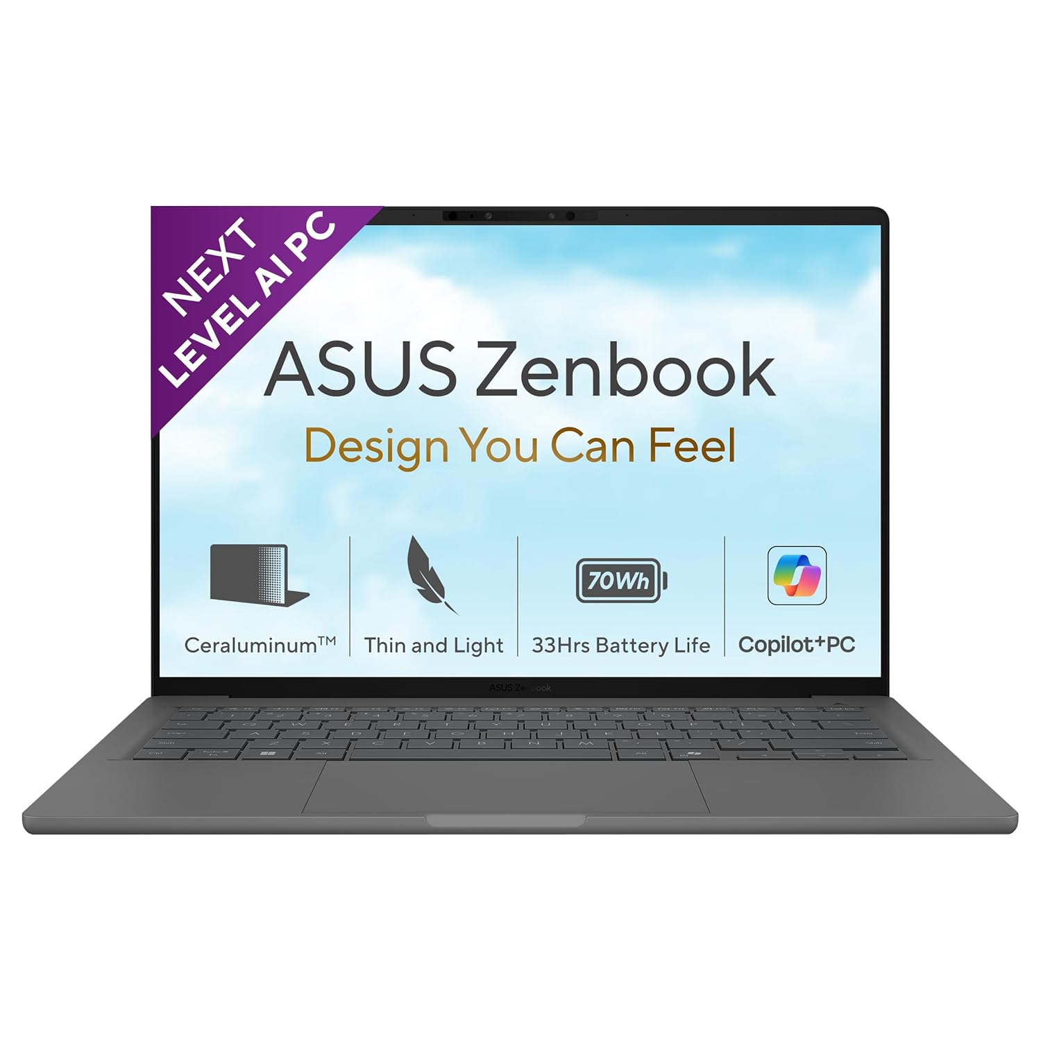 ASUS Zenbook A14 (2026),Snapdragon X2 Elite,NPU Upto 80TOPS,Qualcomm Adreno iGPU,16GB RAM,512GB SSD,FHD+ OLED, 14″(35.5 cm),Win 11,M365 Basic(1Y),Office 24,Iceland Gray,0.99 Kg,UX3407NA-QD226WS,AI PC