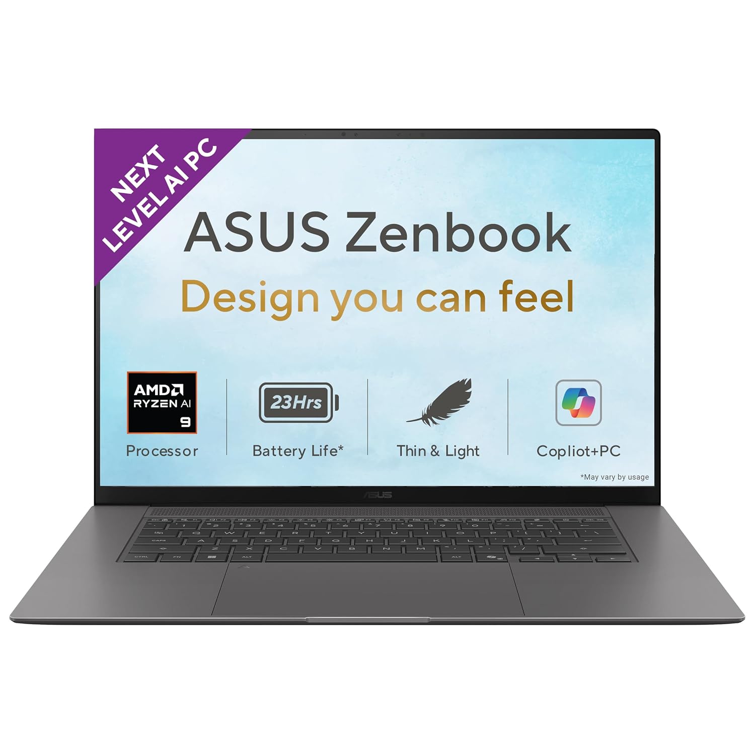 ASUS Zenbook S 16 (2026), AMD Ryzen AI 9 465, AMD Radeon iGPU, 32GB RAM, 1TB SSD, OLED, 16″, (40 cm), Windows 11, M365 Basic(1 Year)* Office 2024, Antrim Gray, 1.50 kg, UM5606GA-SR248WS,Co-Pilot+ PC