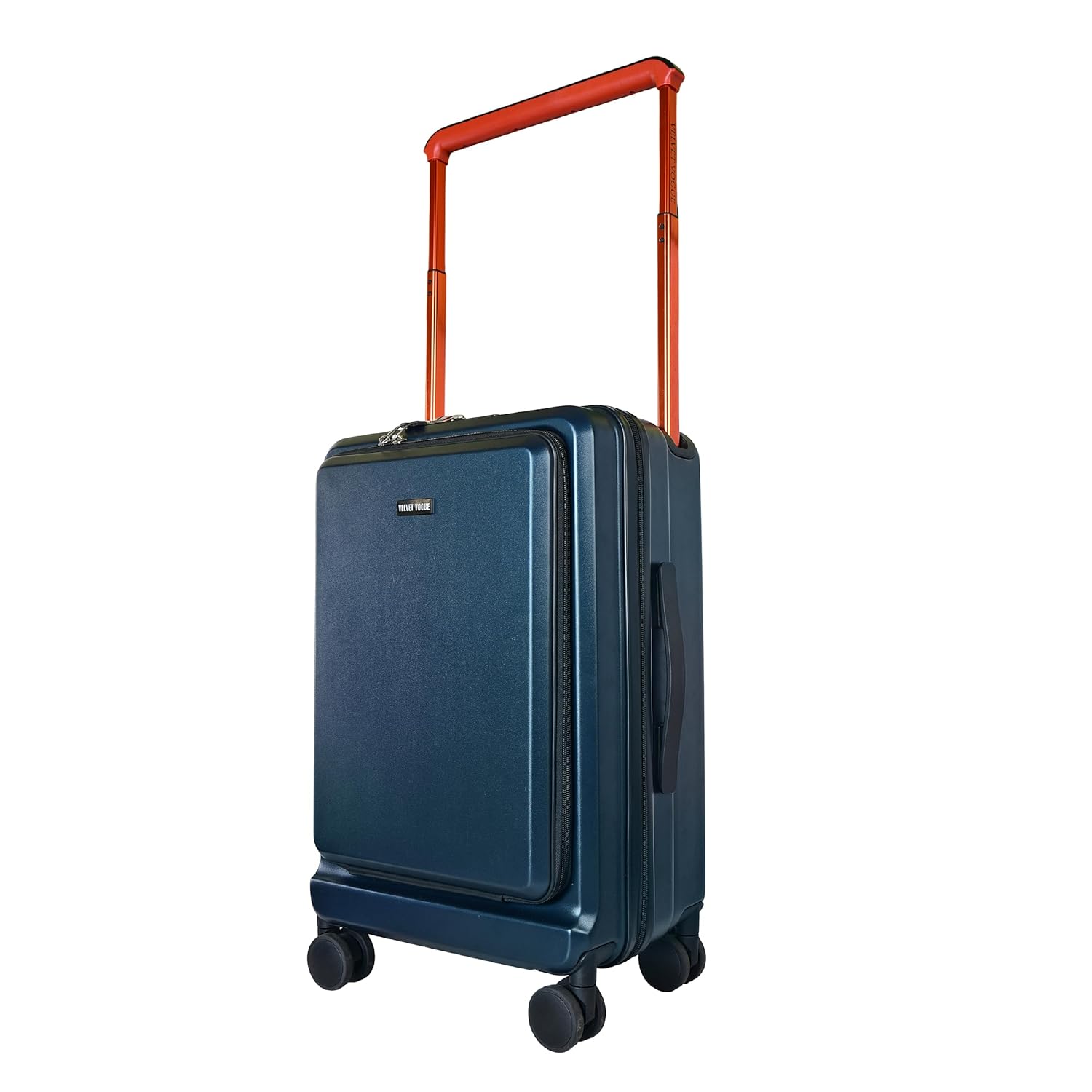 Cabin Pro Luggage Trolley for Travel | Premium Hard Polycarbonate Suitcase with USB Charging Port, 8 Silent Wheels & TSA Lock | Front Opening Suitcase for Travel | Venice Ocean Dark Blue