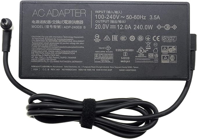 OPSTOCK ADP-240EB B 20V 12A 240W Charging Brick Compatible with ASUS ROG Strix G15 G513QM G17 G713QM G713QR ROG Strix Scar 15 G533 17 G733 ROG Zephyrus M16 GU603 Charging Brick