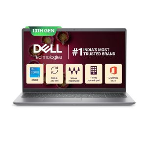 Dell 15 (Previously Inspiron), 13th Gen Intel Core i5-1334U (16GB RAM, 1TB SSD) FHD, Anti-Glare 15.6″/39.62cm, Windows 11 MSO’24, Silver, 1.62kg, 12 Month McAfee, Thin & Light, Backlit Keyboard Laptop