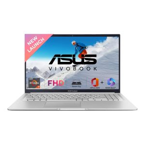 ASUS Vivobook 15, AMD Ryzen 7 5825U, 16GB RAM, 512GB SSD, FHD 15.6″, Windows 11, Office Home 2024, Cool Silver, 1.7Kg, M1502YA-BQ702WS, AMD Radeon iGPU, M365 Basic (1Year)* Laptop
