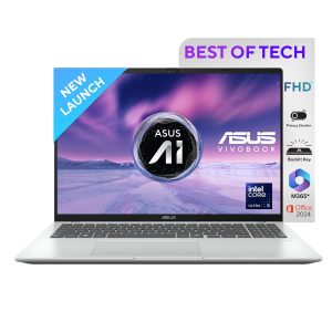 ASUS Vivobook 16, Intel Core Ultra 5 Series 2, 16GB RAM, 512GB SSD, FHD+ 16″, Windows 11, Office Home 2024, Silver, 1.88kg, X1607CA-MB142WS, Intel iGPU, M365 Basic (1Year)* Laptop
