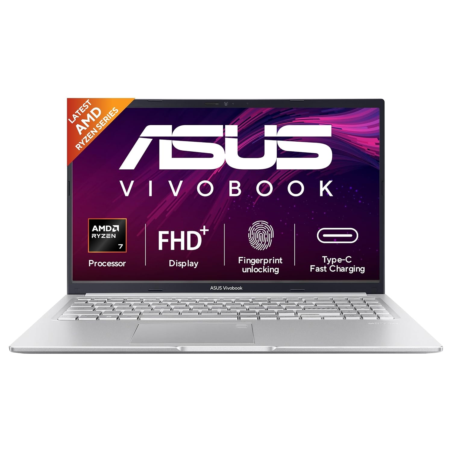 ASUS Vivobook 15 (2026),AMD Ryzen 7 170,Fingerprint Sensor,16GB RAM,512GB SSD,FHD, 15.6″,(39.6 cm),Windows 11,M365 Basic(1 Year)* Office 2024, Cool Silver,1.70 kg, M1502NAQ-BQ121WS,Thin & Light Laptop