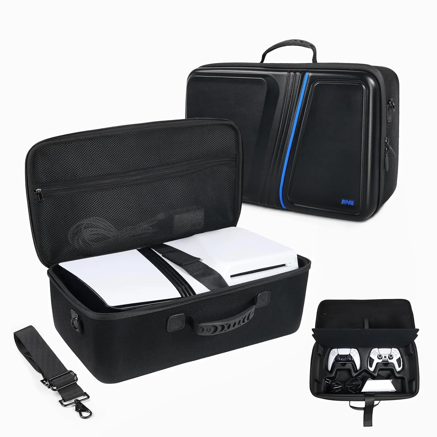 PSS Compatible with PS5 Pro Case/Case for PlayStation 5 Pro Console Disc/Digital Version/Bag Hard Shell Waterproof Travel Storage Bag for PS5 Accessories Large Capacity (Compatible with PS5 Pro)