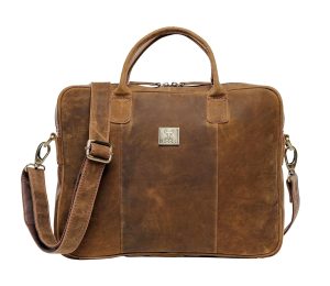 Full Grain Leather Briefcases || Handcrafted Leather Compatible Laptop Bag || Bag with Padded Compartment, Pockets & Adjustable Strap || Messenger Bag ||