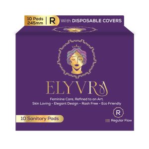 Sanitary Pads for Women Regular | 245mm – 10 Pads | Individually Packed in Disposable Covers | Ultra Thin | Ideal for Light to Medium Flow Protection | Comfortable Fit