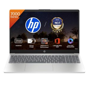 HP 15 Laptop, AMD Ryzen 5 7520U (16GB DDR5,512GB SSD) Win11,M365 Basic(1yr)*Office Home24, Anti-Glare,15.6”/39.6cm,FHD,Backlit KB,FHD Camera w/Privacy Shutter,Radeon Graphics, Silver,1.59kg FC0690AU
