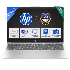 HP 15, Intel Core 5-120U (8GB DDR4, 512GB SSD) FHD, Anti-Glare, Micro-Edge, 15.6”/39.6cm, Win11, M365 Basic(1yr), Office Home24, Silver,1.59kg, fd0651TU, FHD Camera w/Privacy Shutter, Backlit Laptop