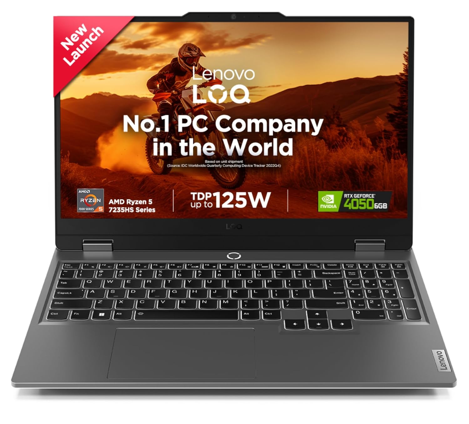 Lenovo LOQ AMD Ryzen 5 7235HS | NVIDIA RTX 4050 6GB (16GB RAM/512GB SSD/144Hz Refresh Rate/15.6″ (39.6cm)/Windows 11/Office Home 2024/3 Mon. Game Pass/Grey/2.4Kg), 83JC00NYIN AI Gaming Laptop