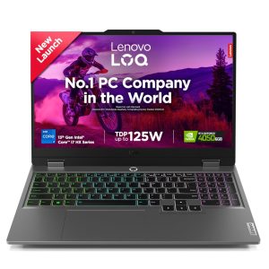 Lenovo LOQ Intel Core i7-13645HX | NVIDIA RTX 4050 6GB (16GB RAM/512GB SSD/144Hz Refresh Rate/15.6″ (39.6cm)/Windows 11/Office Home 2024/3 Mon. Game Pass/Grey/1.8Kg), 83DV01FYIN Gaming Laptop