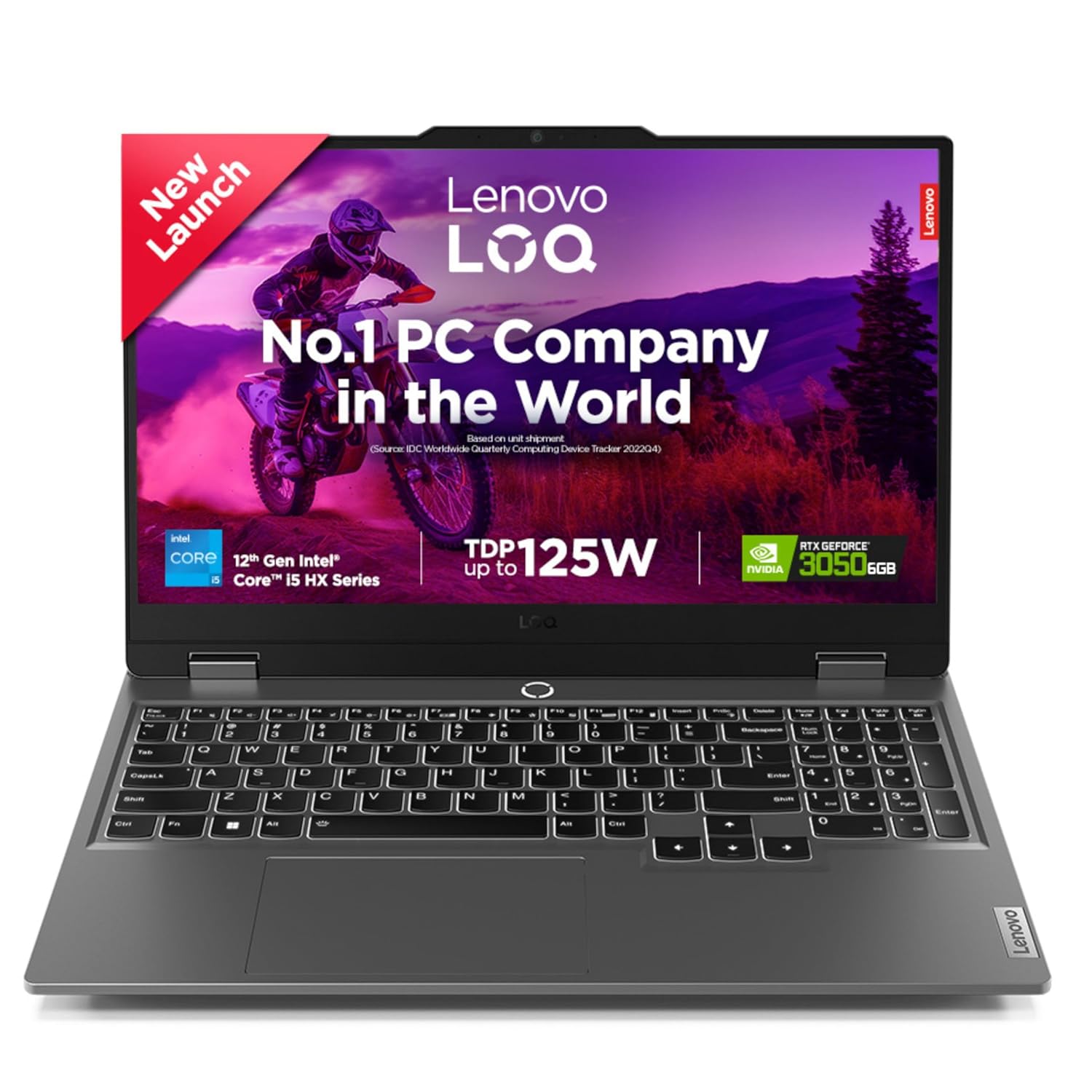 Lenovo LOQ 2024, 12th Gen Intel Core i5 12450HX, RTX 3050-6GB, 16GB RAM, 512GB SSD, FHD, 15.6″/39.6cm, 144Hz, Windows 11, Office 2024, Grey, 2.4Kg, 83GS00PJIN, 3 Mon. Game Pass, Gaming Laptop
