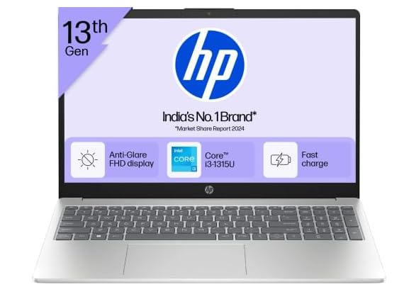 HP 15 Business Edition (2025), Intel Core i3 13th Gen 1315U | 16GB RAM | 512GB NVMe SSD | Windows 11 Pro | 15.6″ FHD IPS Anti-Glare Micro-Edge Display | Ultra-Light 1.59kg | Silver | MS Office 2024