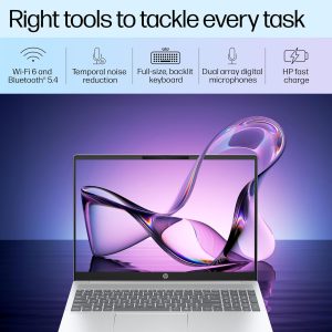 HP OmniBook 5 (Previously Pavilion),13th Gen Intel Core i5 1334U (16GB LPDDR5X,512GB SSD) 2K, WUXGA,IPS,300 nits,16”/40.6cm Touchscreen, Win11, M365, Office24, Silver,1.79kg,ba1789TU,IR Camera Laptop